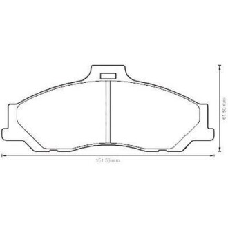 MAZDA Тормозные колодки передние B-serie,BT-50,Ford Ranger 1.8/3.0 96- JURID 572537J