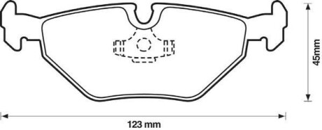 BMW Колодки тормозные задн.E46 318-328 98- JURID 571960J