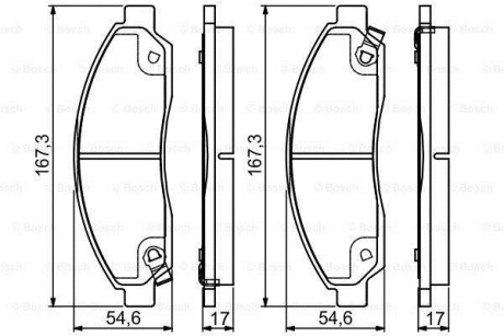 ISUZU Тормозные колодки передн.GREAT WALL Hover 06-, ISUZU D-Max 2,5D 07- BOSCH 0986495159