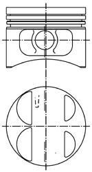 Поршень цилиндра ОМП 406 d=93,0 (п/п+ст/к+п/к) П/К (KS) KOLBENSCHMIDT 40075620 (фото 1)