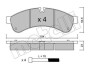 Комплект гальмівних колодок (дискових) METELLI 22-0851-0 (фото 1)