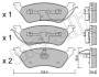 Комплект гальмівних колодок (дискових) METELLI 22-0625-0 (фото 1)