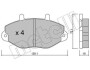 Комплект гальмівних колодок (дискових) METELLI 22-0195-0 (фото 1)