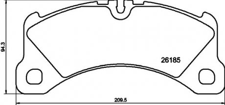 Комплект гальмівних колодок TEXTAR 2618501 (фото 1)