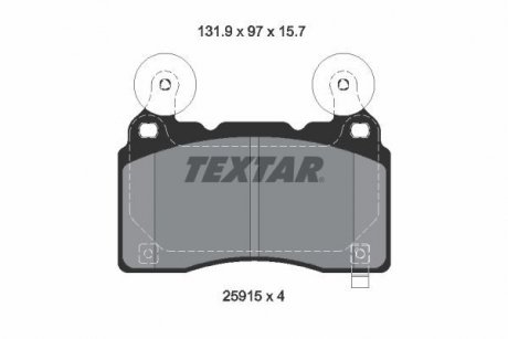 Комплект гальмівних колодок TEXTAR 2591501