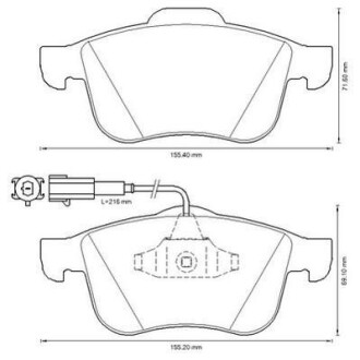 ALFA ROMEO Тормоз. колодки перед. GIULIETTA 2.0 JTDM 10-20 JURID 573350J