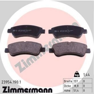 Комплект гальмівних колодок ZIMMERMANN 23954.190.1