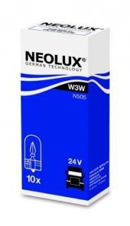 ЛАМПА W3W 24V W2,1x9,5d UNV1 NEOLX NEOLUX N505 (фото 1)