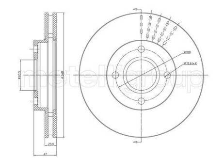 FORD Тормозной диск передн. Mondeo 94- Scorpio -98 CIFAM 800-316