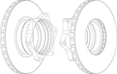 DB Диск тормозной задн. Vario 614-814 324x30 (вентил.) JURID 569112J