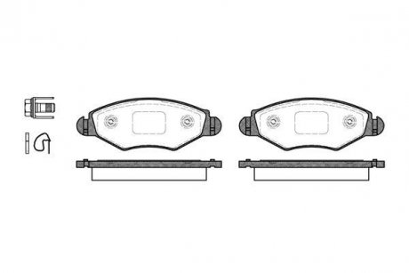 Гальмівні колодки перед. Peugeot 206/306 94- WOKING P7433.20 (фото 1)