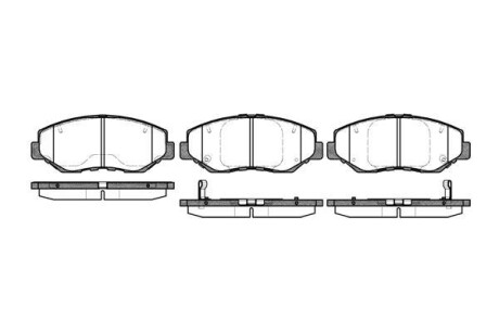 Гальмівні колодки пер. Civic/CR-V 05- WOKING P9993.00