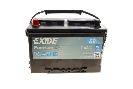 Стартерна батарея (акумулятор) EXIDE EA681 (фото 1)