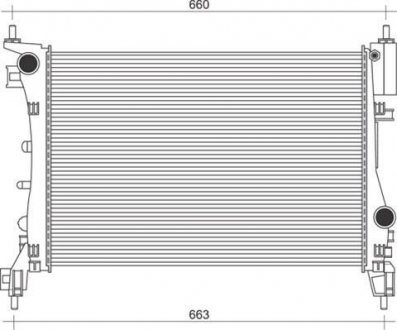 Радиатор FIAT GRANDE PUNTO M4 1.2 8V MP [] MAGNETI MARELLI 350213899000 (фото 1)