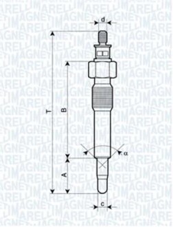 GLOW PLUG LANCIA, OPEL, PEUGEOT, RENAULT [] MAGNETI MARELLI 062583202304