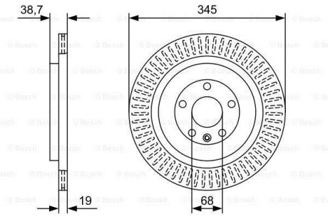 FORD Диск торм. задний Explorer 3,5 10- BOSCH 0986479W54 (фото 1)