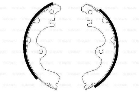 TOYOTA Щеки тормозные STARLET1.3 96-99 BOSCH 0986487474