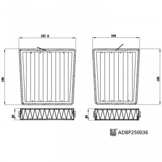 К-т фільтрів салону BLUE PRINT ADBP250036