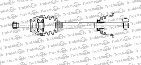 NISSAN Полуось лів. L=625,7mm, 21 зуб. KUBISTAR (X76) 1.5 dCi 05-09, RENAULT CLIO II 1.4 98-05, KANGOO 1.5 dCi 03- TRAKMOTIVE 30-1112