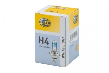 H4 12V 60/55W Автолампа WHITE LIGHT UP TO 300h, UP TO 4200 KELVIN HELLA 8GJ 223 498-121