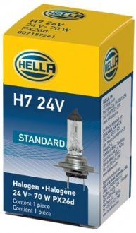 H7 24V 70W Автолампа HELLA 8GH 178 555-251