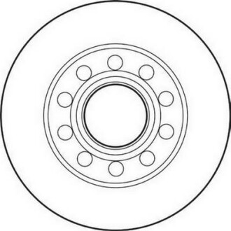 VW Диск тормозной задний 245mm Audi 80,A4 00-,Seat Exeo 08- JURID 562192JC