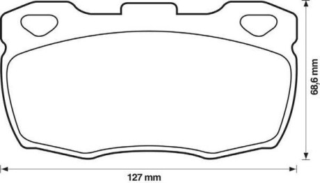 LANDROVER Гальмівні колодки передн.Defender 90- JURID 571827J