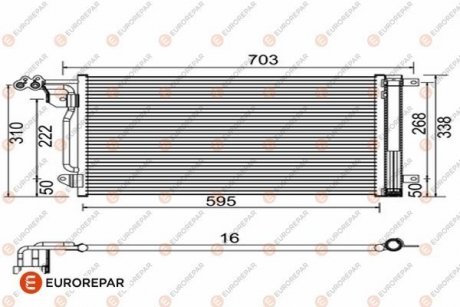 EUROREPAR 8418991000 РАД?АТОР КОНДИЦ?ОНЕРА EUROREPAR 1618099680