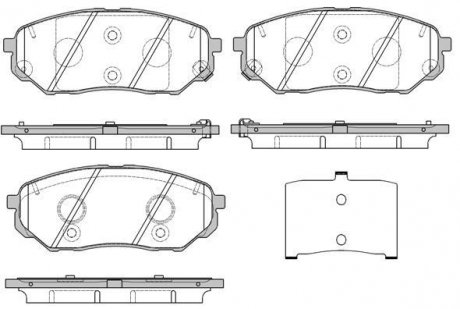 KIA Колодки гальмівні передні Sorento 2,0-2,4 10- REMSA 1661.02 (фото 1)