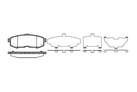 Тормозные колодки задн. MAZDA Mpv 02- REMSA 1160.00