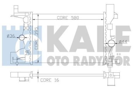 OPEL радіатор охолодження Astra J,Zafira Tourer,Chevrolet Cruze 1.4/1.8 KALE 349200