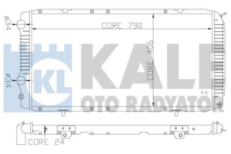 FIAT радіатор охолодження Ducato,Citroen Jumper,Peugeot 1.9D/2.8TD 94- KALE 344340