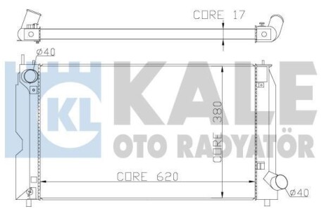 TOYOTA Радиатор охлаждения Avensis,Corolla 1.4/2.0 D-4D 02- KALE 342205