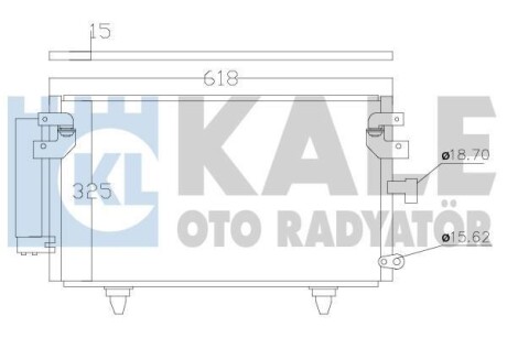 SUBARU радіатор кондиціонера Legacy IV, Outback 03- KALE 389900