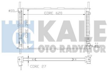 FORD радіатор охолодження Mondeo III 1.8/2.0 00- KALE 368700