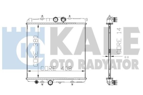 PEUGEOT радіатор охолодження 206 1.1/1.6 KALE 216899