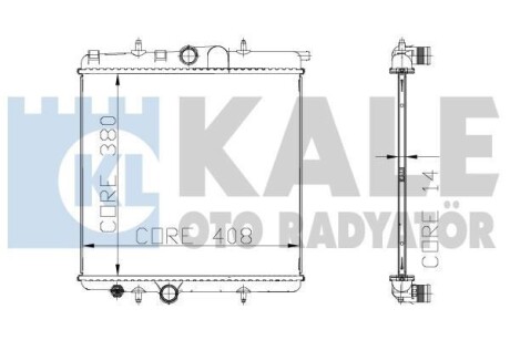 PEUGEOT радіатор охолодження 206 1.1/1.6 KALE 216799