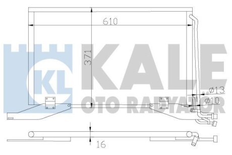 DB радіатор кондиціонера W210 KALE 392800