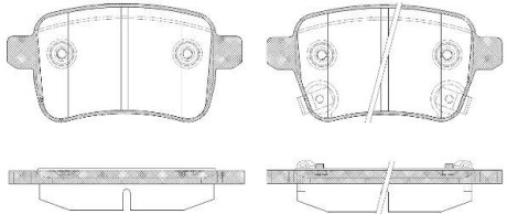 OPEL колодки гальм. задн. Corsa E 1,0-1,6 14-, FIAT Tipo 13- REMSA 1450.12