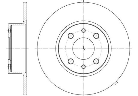 FIAT диск гальмівний задній CROMA (251*10) REMSA 6150.00 (фото 1)