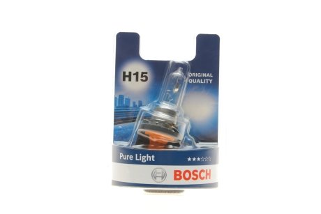 Лампа розжарювання H15 55/15W 12V PGJ23T-1 Pure Light BL (вир-во) BOSCH 1 987 301 099
