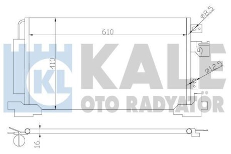 CITROEN Радіатор кондиціонера C-Crosser,C4 Aircross,Mitsubishi ASX,Lancer VIII,Outlander II,Peugeot 4007/4008 KALE 381700