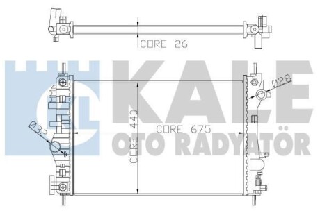 OPEL Радиатор охлаждения Insignia 2.8i V6 08-,Chevrolet Malibu 2.4 KALE 352300