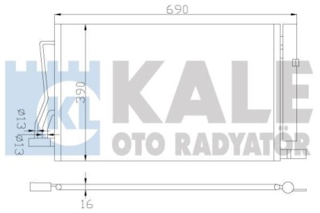 FORD Радиатор охлаждения Fiesta V,Fusion,Mazda 2 1.25/1.6 01- KALE 349600