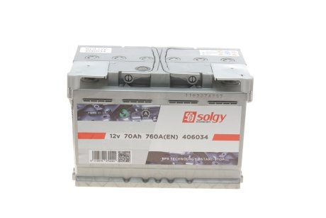 Стартерна батарея (акумулятор) SOLGY 406034 (фото 1)