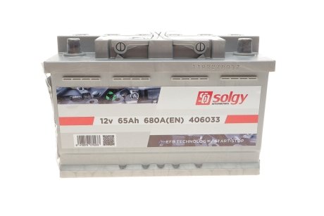 Стартерна батарея (акумулятор) SOLGY 406033 (фото 1)