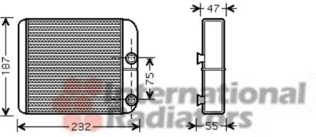 Радіатор обігрівача MITSUBISHI L200/GALANT5 ALL 96-03 VAN WEZEL 32006186 (фото 1)