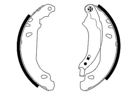 HELLA RENAULT Гальмівні щоки CLIO II 1.5 dCi 03-05, CLIO SYMBOL I 1.4 00-, LOGAN I 1.5 dCi 11-, DACIA, DAIHATSU HELLA PAGID 8DB 355 002-261