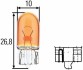 WY5W 12V 5W Лампа розжарювання вказівника повороту (жовтий) STANDARD (блістер 2 шт) HELLA 8GP 003 594-543 (фото 1)