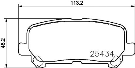 HELLA HONDA Гальмівні колодки задні ODYSSEY 3.5 10-, PILOT 3.5 08-, ACURA HELLA PAGID 8DB 355 020-601